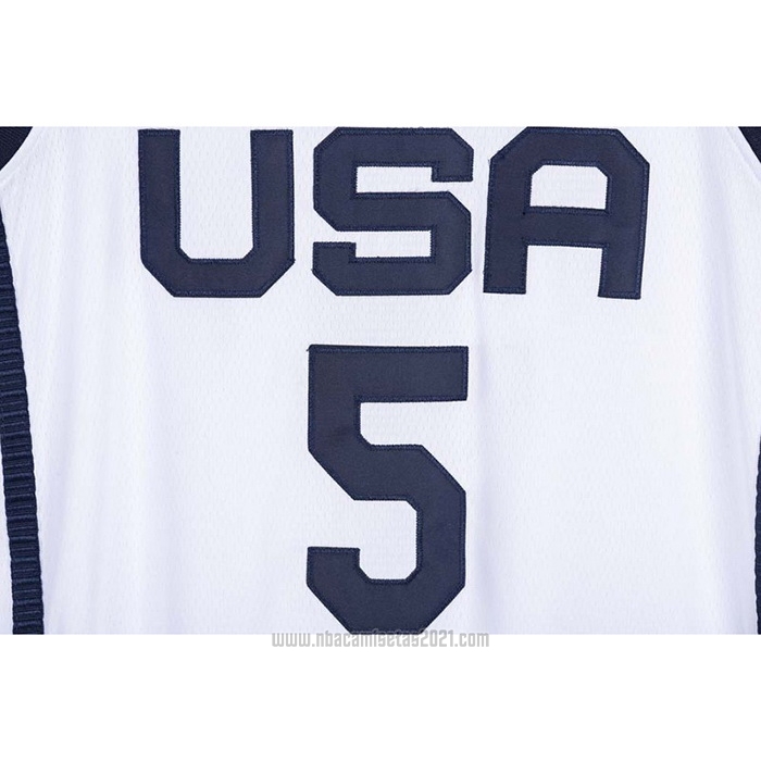 Camiseta USA 2021 Zach LaVine #5 Blanco
